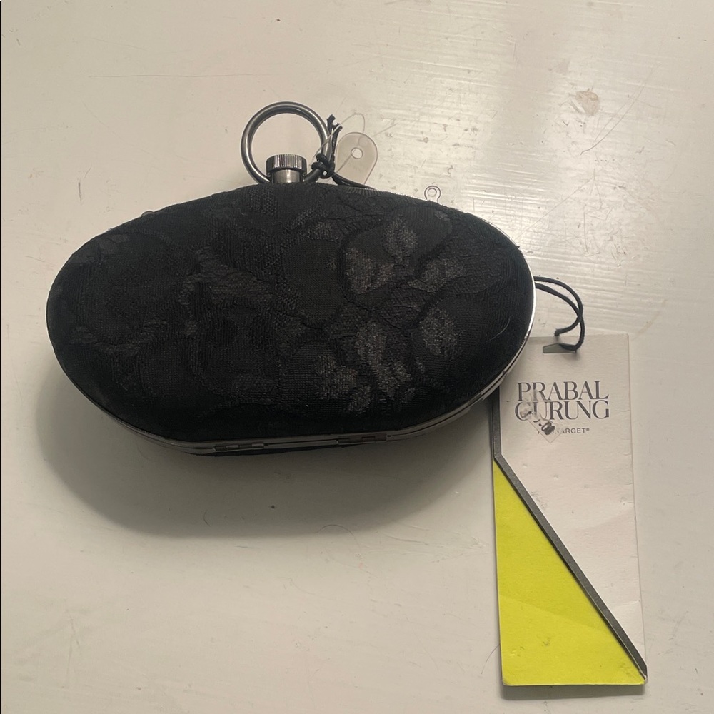 Prabal Gurung Floral Black clutch